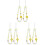 6Pcs Yellow Beaded Phone Charm Strap Durable Decorative Phone Lanyards 4
