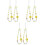 6Pcs Yellow Beaded Phone Charm Strap Durable Decorative Phone Lanyards 5