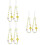 6Pcs Yellow Beaded Phone Charm Strap Durable Decorative Phone Lanyards 9