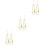 6Pcs Yellow Beaded Phone Charm Strap Durable Decorative Phone Lanyards 7