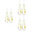 6Pcs Yellow Beaded Phone Charm Strap Durable Decorative Phone Lanyards 8