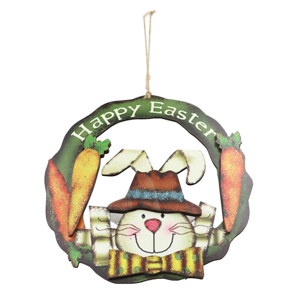 (HappyEaster) Lovely Easter Door Sign Pendant Festive Hanging Decoration Wall Plaque-image-OPC-PM86Y5D-NEW