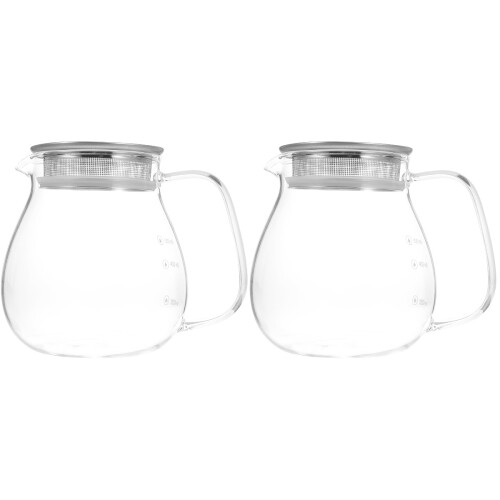 2Pcs Glass Coffee Pot Manual Coffeepot with Filter for Kitchen 2