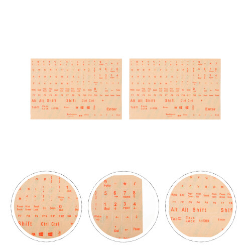 2 Autocollants Pour Clavier Portable Anglais 2