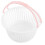 3Pcs White Plastic Storage Baskets Handle Containers for Home Sundries 6