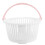3Pcs White Plastic Storage Baskets Handle Containers for Home Sundries 2