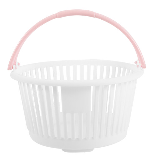 3Pcs White Plastic Storage Baskets Handle Containers for Home Sundries 1