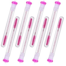8St Acryl Wimperborstel Rosé Met Comfortabele Grip Voor Thuisgebruik