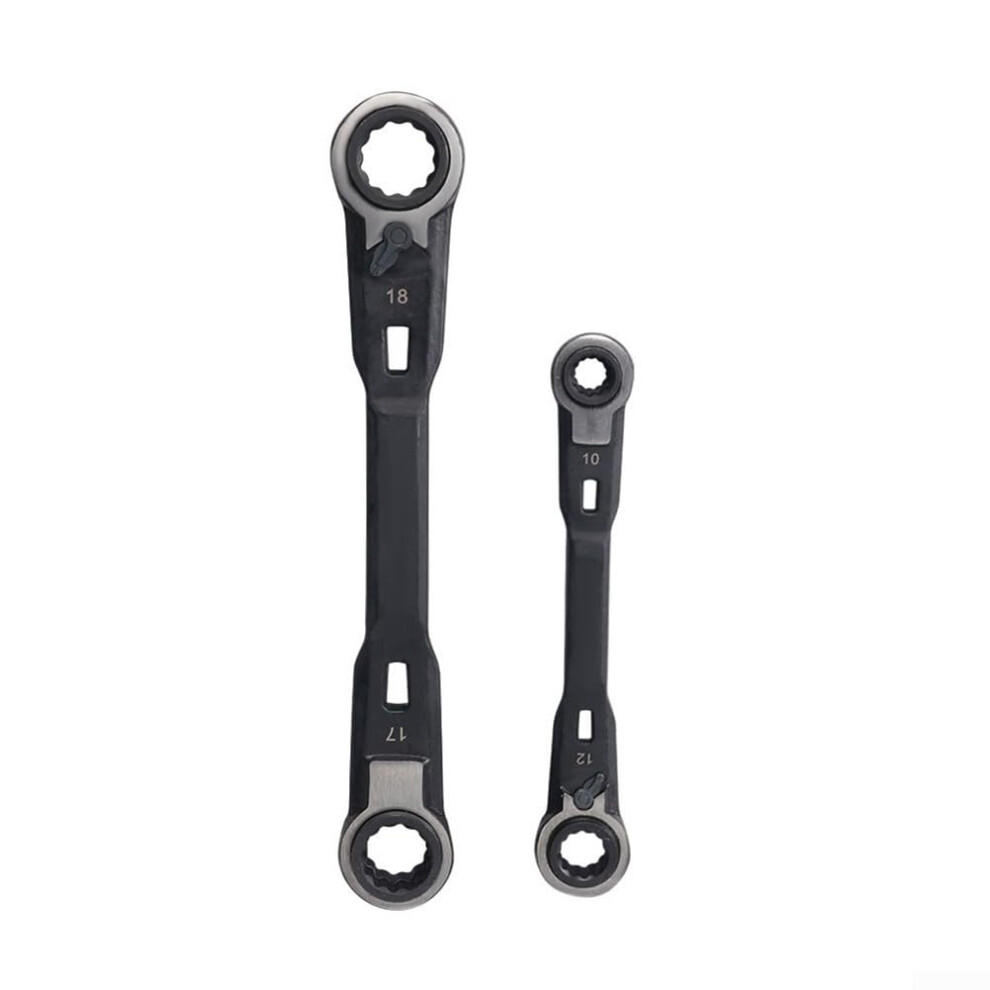 2Pcs Compact Ratcheting Wrenches For Car Repairs, Mechanic Tools Set, Slim Profile, Compact Size Wrenches 9393856352692