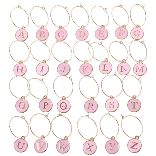 26 Pezzi Alfabeto Wine Cup Charms Per