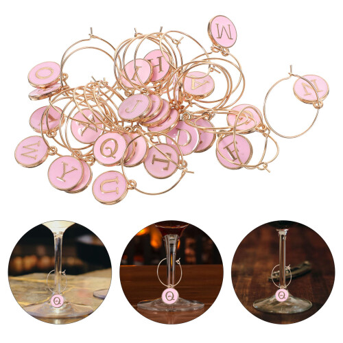 26 Pezzi Alfabeto Wine Cup Charms Per 2