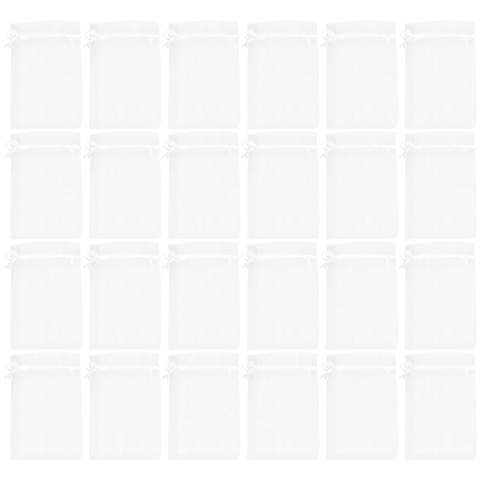 50 Szklistych Z Organzy Z WstążKą Na Cukierki BiżUterię-image