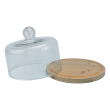 Cheese Dome With Lid Plate Rotating Cake Tray For Desserts