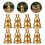 20Pcs Creative Golden Alloy Incense Stand for Desktop Decor 8