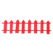 Red Wood Mini Christmas Tree Fence Decoration for Garden