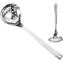 2pcs stainless steel slotted spoons for household use