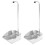 2 Pcs Garbage Mop Dustpan Cleaning Supplies Office Silver 2