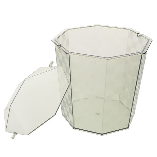 Office Desk Wastepaper Basket Tabletop Small Rubbish Bin Lidded 2