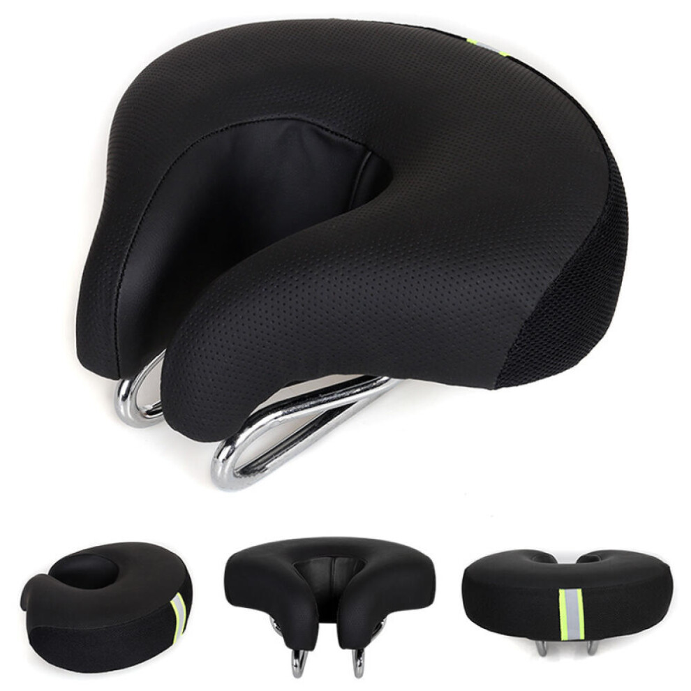 (Black)No Nose Mtb Saddle With Gel Cushion For Pressure Relief & Comfort 9022594238608
