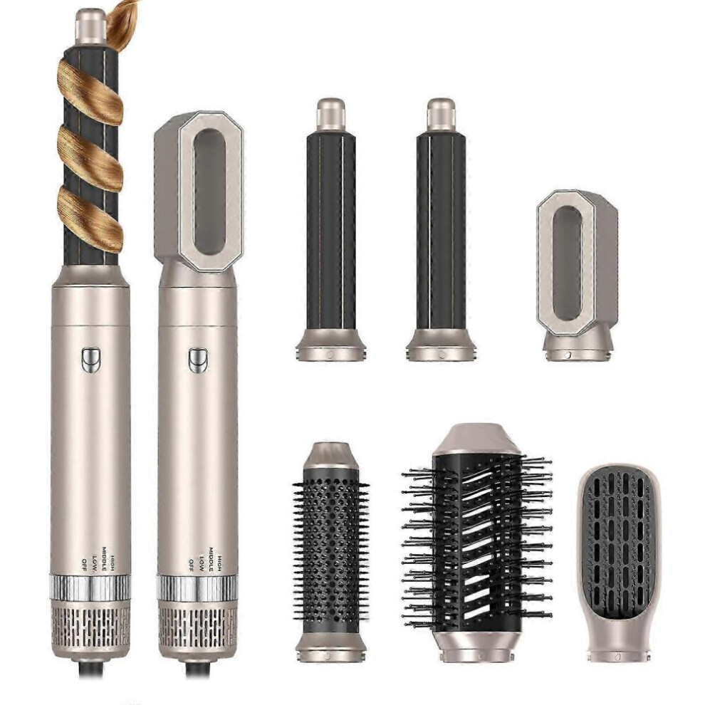 Hair Dryer Brush 6 In 1 Hair Styler Hot Air Brush With 1000W Negative Ionic Blow Dryer,Leftright Auto Wrap Curling Iron 9022594240205
