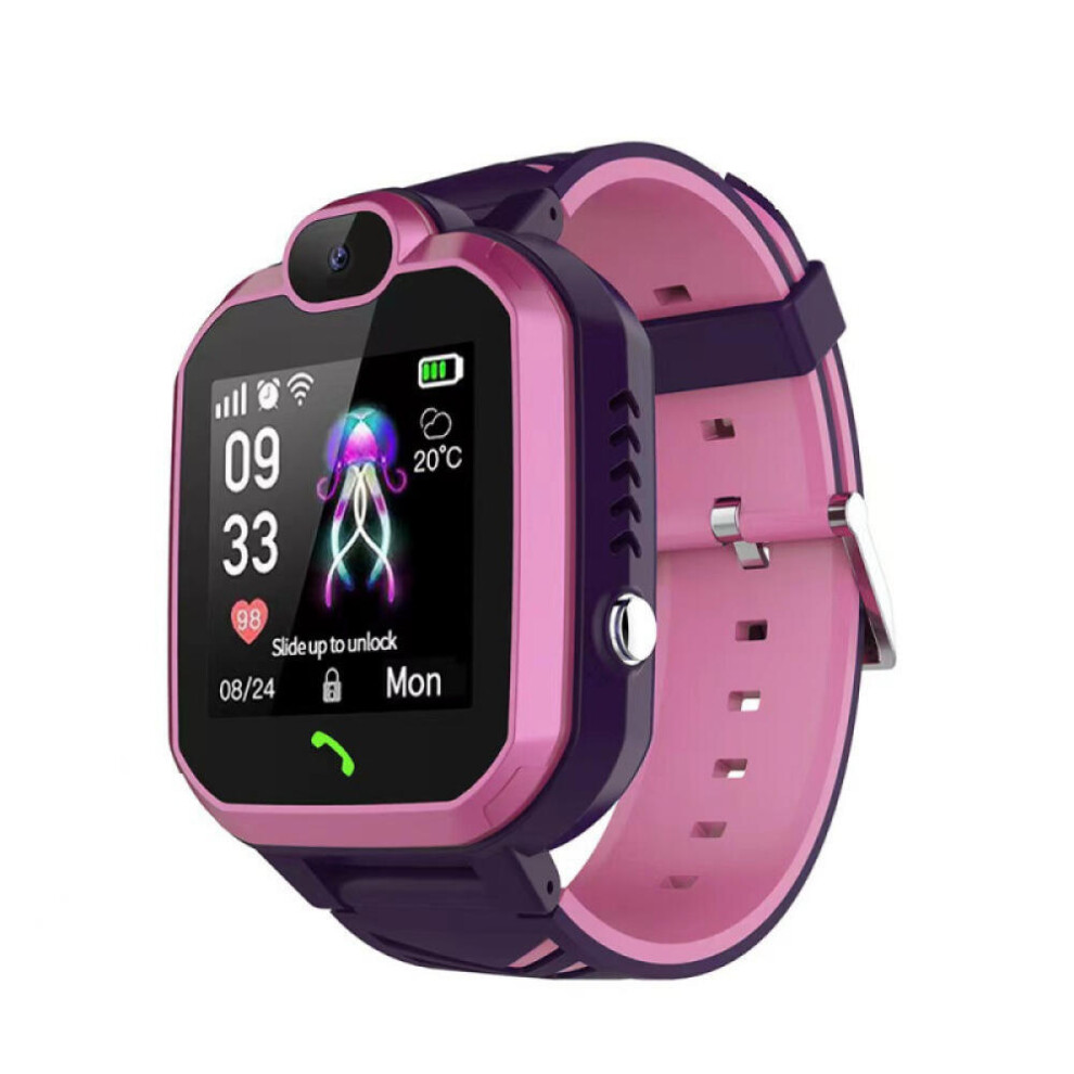 (Pink)Smartwatch For Kids Camera Chat Gps Sos Ip67 Waterproof Pink 9022594240267