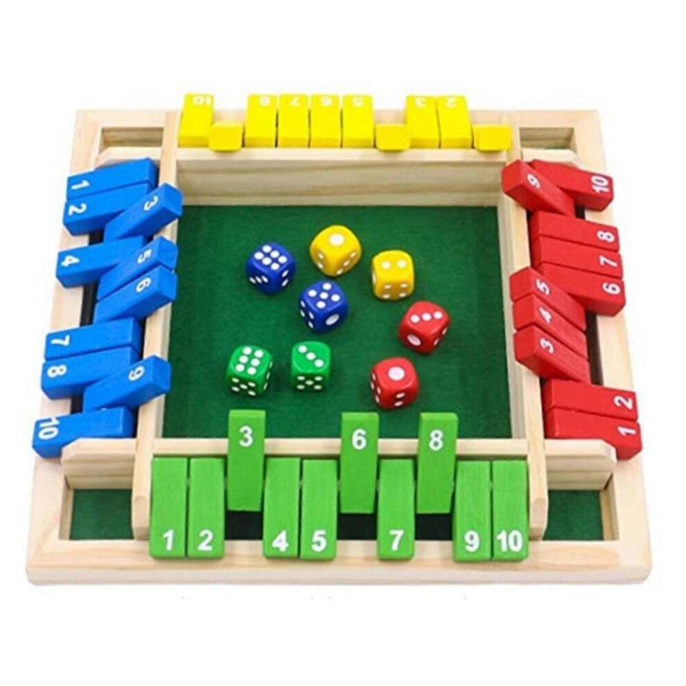 Colorful Number Blocks Emboadlie Game Funny Family Games-Shut The Box Board Game Shut The Box-Wooden Dice Board Game Tabletop Version Games For C 9022594240335
