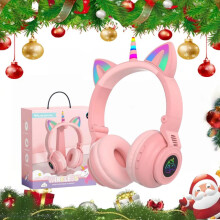 (PINK 2)Christmas Gifts Bonus Box  Kids Headphones, Bluetooth Headphones Foldable for Girls Boys Toddlers Phones/ipad,Light Up Kids Wireless Head