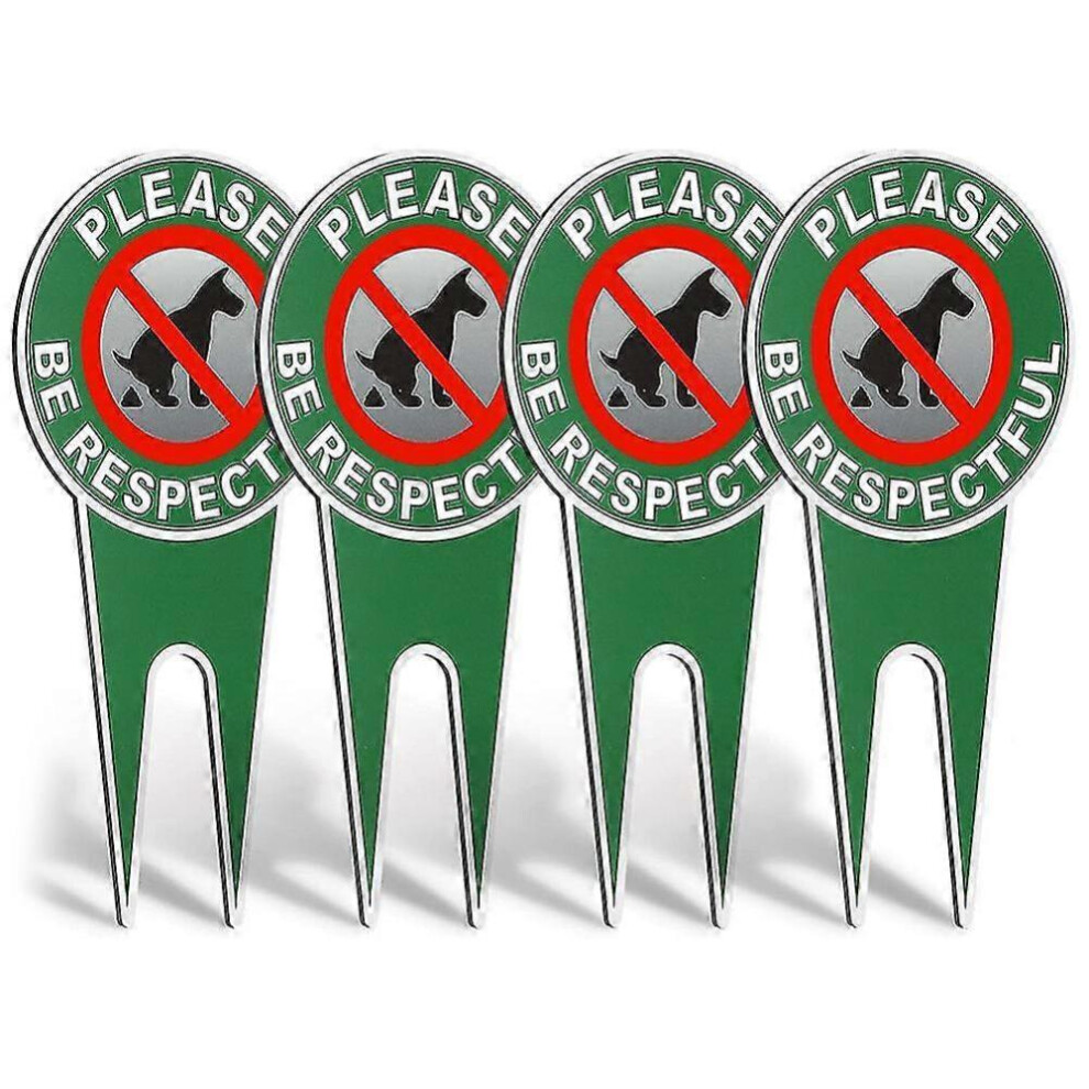 4 Pieces No Poop Dog Signs Be Respectful No Pooping Dog Lawn Signs No Dog Poop Yard Signs 9022594241691
