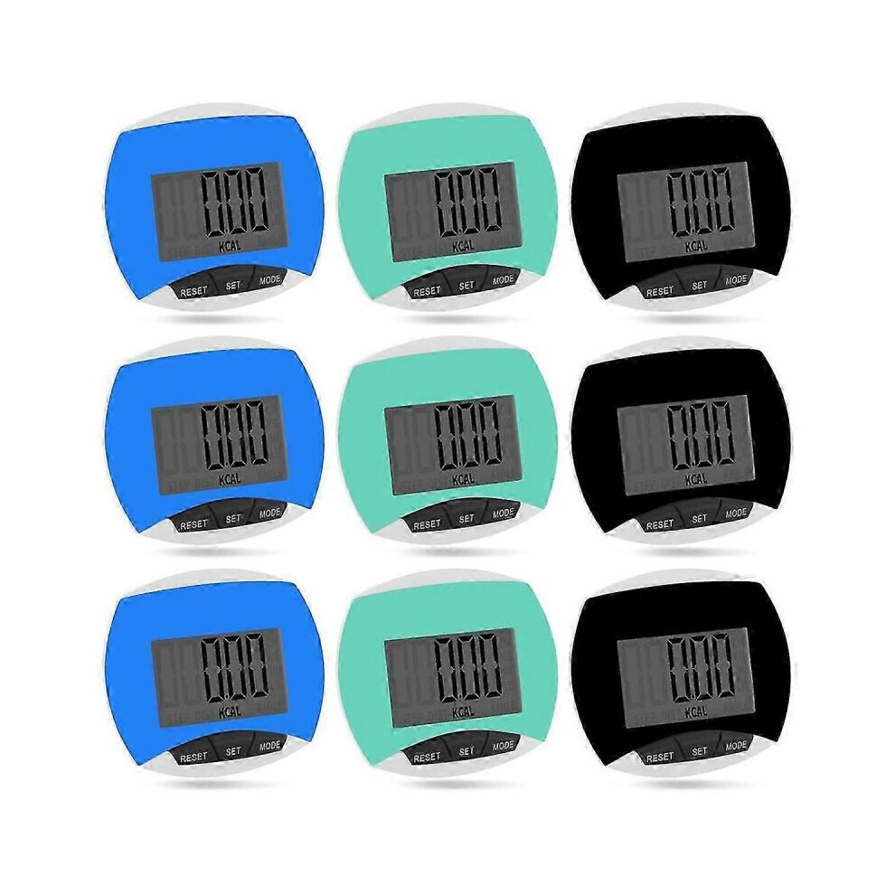 9-Pack Portable Clip-On Pedometer For Walking, Step Counting & Calorie Recording 9022594241950