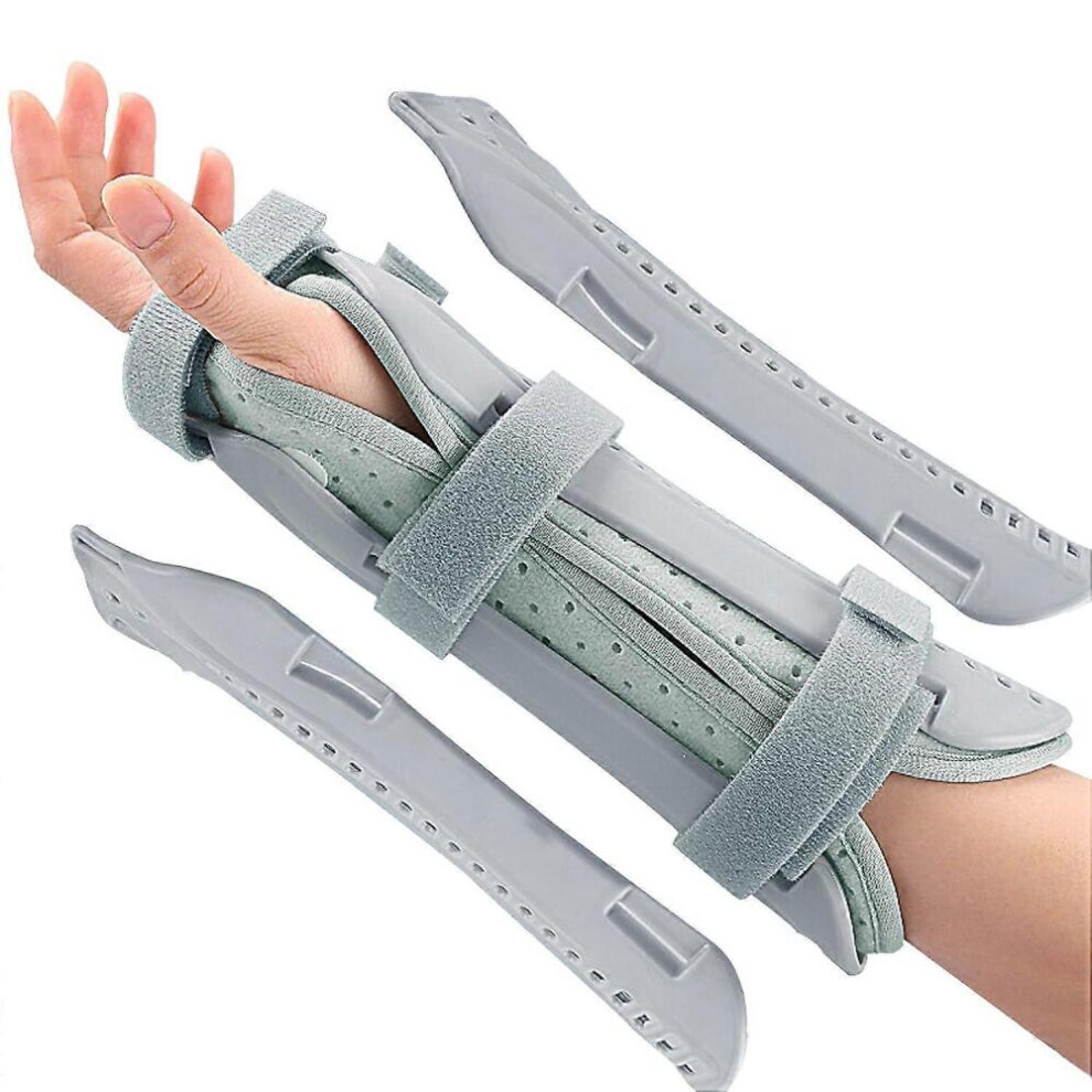 (Left)Forearm & Wrist Support Brace Splint, Forearm Immobilizer Brace Splints Breathable Wrist Splint For Carpal Tunnel, Upgraded With Double Spl 9022594242643