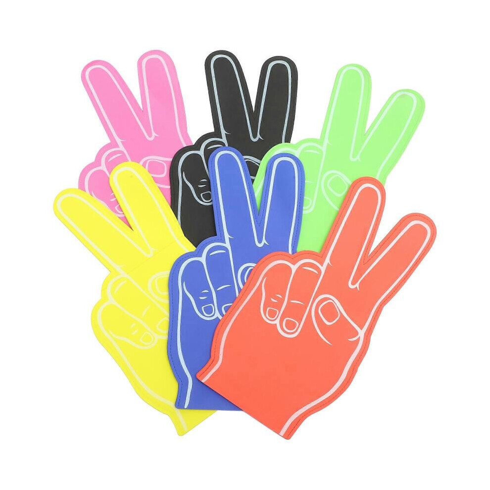 6Pcs Foam Fingers For Hands Cheering Colorful Cheerleading Foam Fingers Props Cheering Finger Props 9022594244340