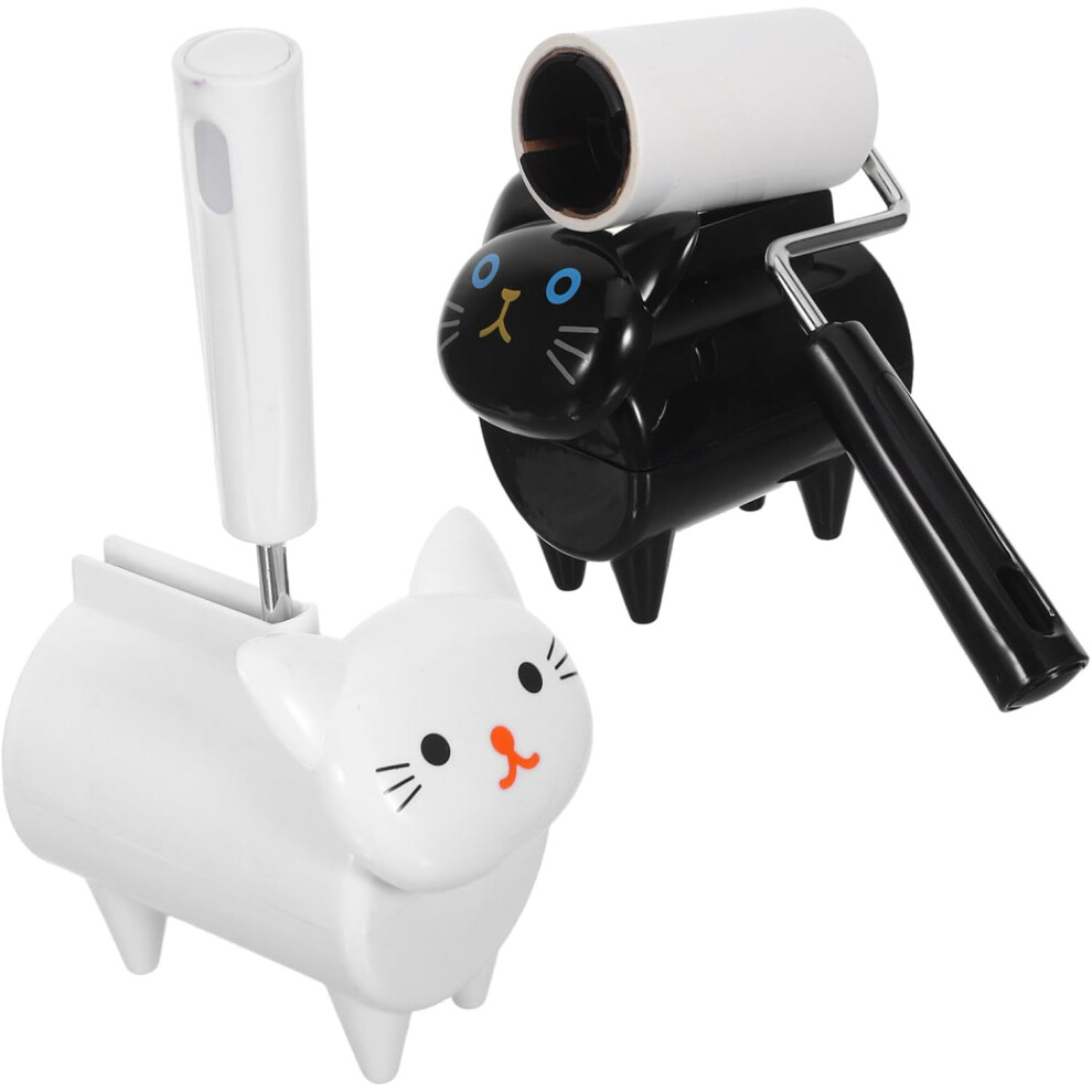 2Pcs Pet Hair Remover Lint Roller Portable Sticky Roller For Clothes Bedding Furniture Couch Efficient Hair Removal Japanese Style Cartoon Design 9022594244753