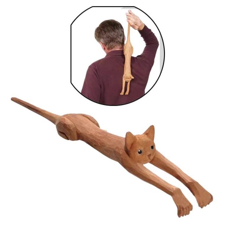 Shaped Back Scratcher 12.6 Inch Funny Basswood Back Scratcher Handheld Back Scratcher Wooden Body Itching Stick Therapeutic Self-Massager For Men 9022594246207