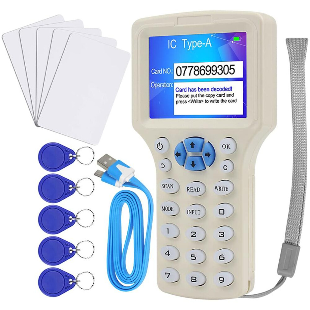 Rfid Copier Duplicator 125Khz Key Card Nfc Reader Writer 13.56Mhz Encrypted Programmer Usb Uid Copy 9022594246610