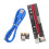 3Pcs Pci-E 1X Para 16X Com Extensão Usb E 2