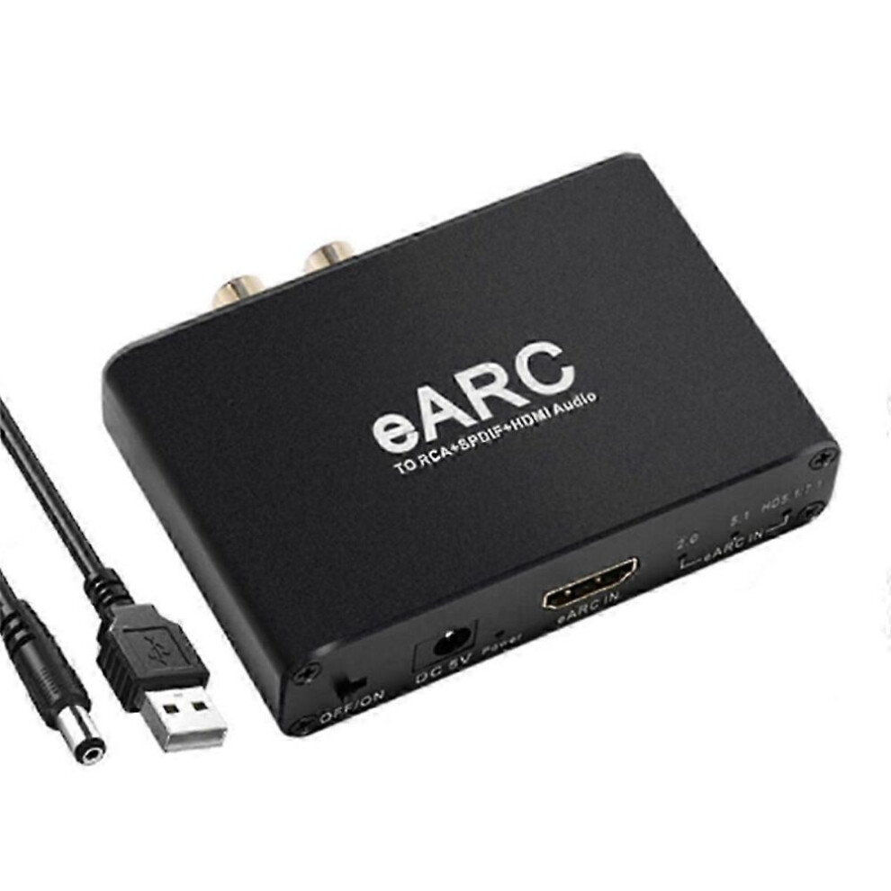 Hdmi-Compatible Earc Arc Audio Extractor 192Khz Converter Earc To Rca Audio Extractor Adapter For Dt 9022594248188
