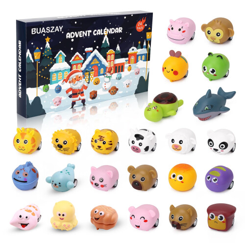 Calendario Avvento Slime,Calendario Dell'avvento 2025 per Conto Alla Rovescia Di Natale,Crystal Slime Calendario 24 Giorni di Divertimento