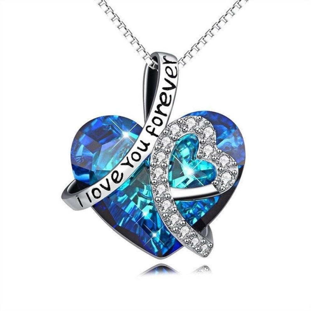 I Love You Forever Heart Pendant Necklace The Best Gift For Girls 9022594251775