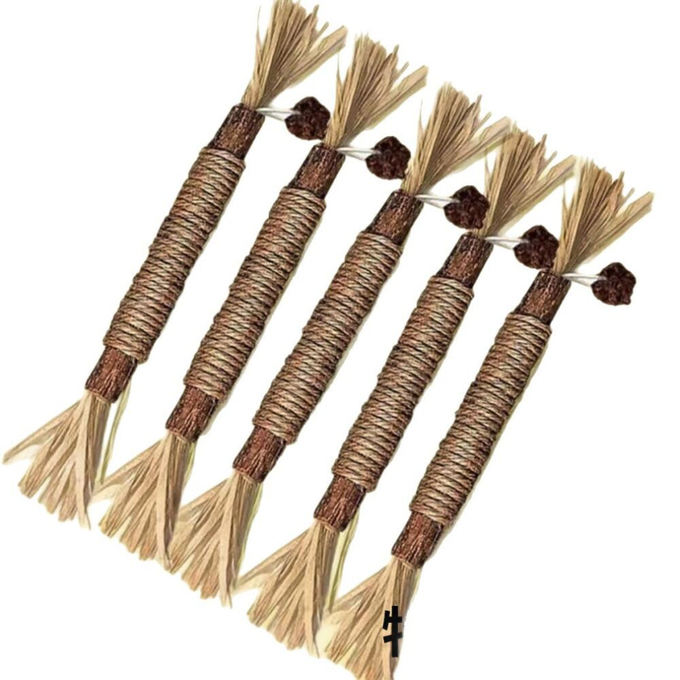 5Pcs Cat Toys Silvervine Chew Stick Kitten Treat Catnip Toy Cleaning Teeth Toys 9022594252857
