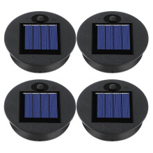 4 sztuki wymiennych górnych części lamp solarnych do lamp wiszących na zewnątrz, części do lamp solarnych, okrągłe, solarne, L