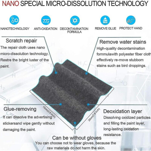 (10 τεμάχια) Πανί Nano Sparkle, Πανί Nano Sparkle συμβατό με γρατσουνιές αυτοκινήτου, Παν 2