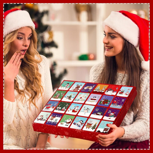 ITMNMNL Calendario Avvento Donna 2025, 12 Paia Calze Natalizie