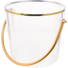 Transparent Plastic Ice Bucket For Storage Portable And Firm