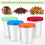 4Pcs Para Sorvete 250Ml Com Tampa De Silicone E Colher 6