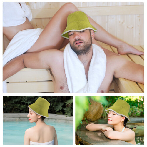Sombrero De Fieltro Para Sauna Gorro Absorbente Secado 2