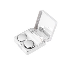 Kit Estuche Lentes Mármol, Caja Almacenamiento Portátil Hogar Viaje Plata