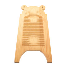 Portable Khaki Wooden Washboard for Laundry Hand Washing Clothes
