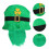 1Pc Decorative Clover Hat Green Fabric Beard Hat for Costume Parties 4