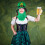 1Pc Decorative Clover Hat Green Fabric Beard Hat for Costume Parties 10