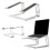 Support Portable En Aluminium Ventilé Pour Ordinateur Argenté 3